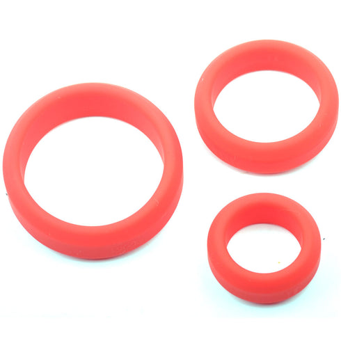 Smooth Silicone Triple Cock Ring Set